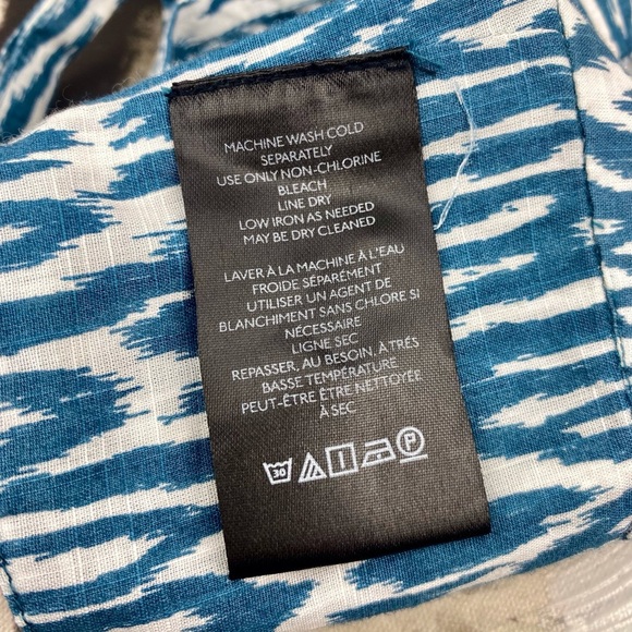 NWT Anthropologie Pilcro Printed Surf Bra Top in Blue Ikat Print Size Medium. - Picture 7 of 13